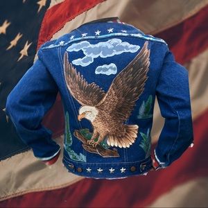 Custom Vintage Wrangler USA Eagle Denim Jacket